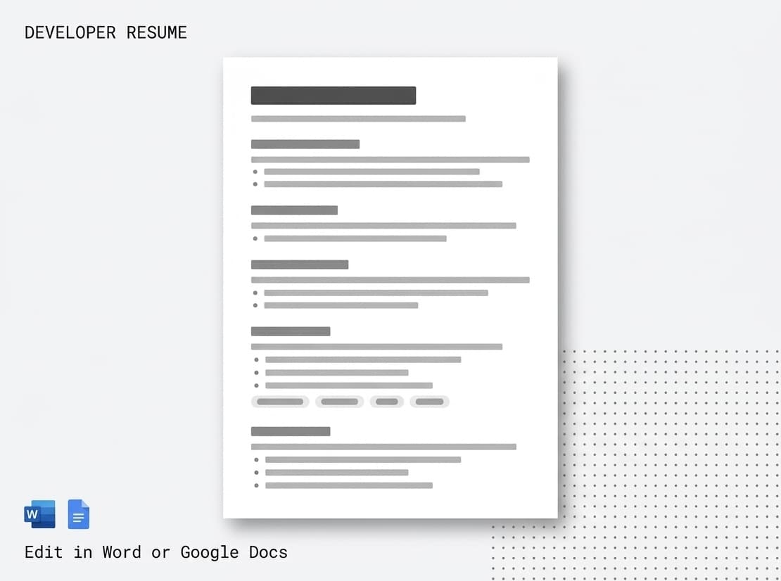 Developer Resume